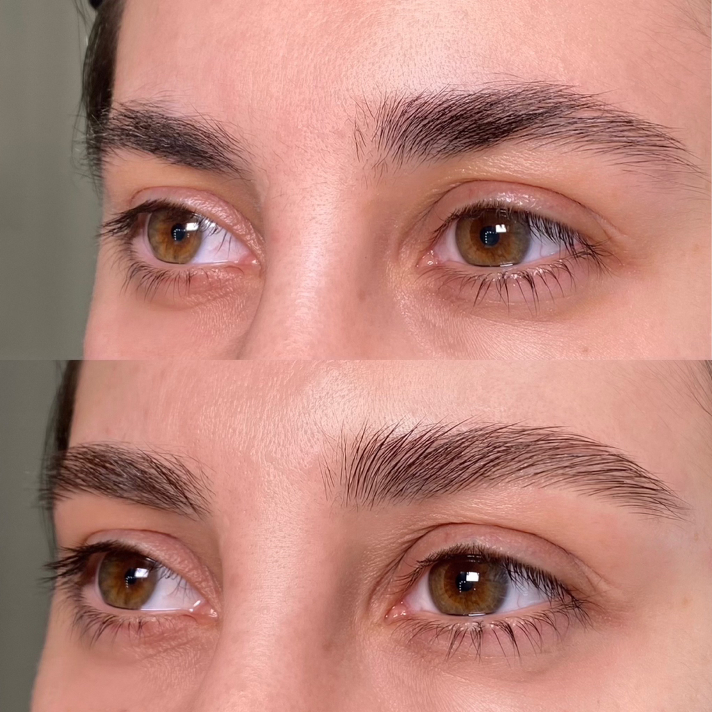 Осветление бровей