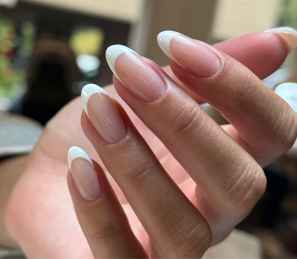 Hard gel manicure+ FRENCH DESIGN    (Including E-file Dry manicure, nail shaping, cuticle care, builder/structure gel)