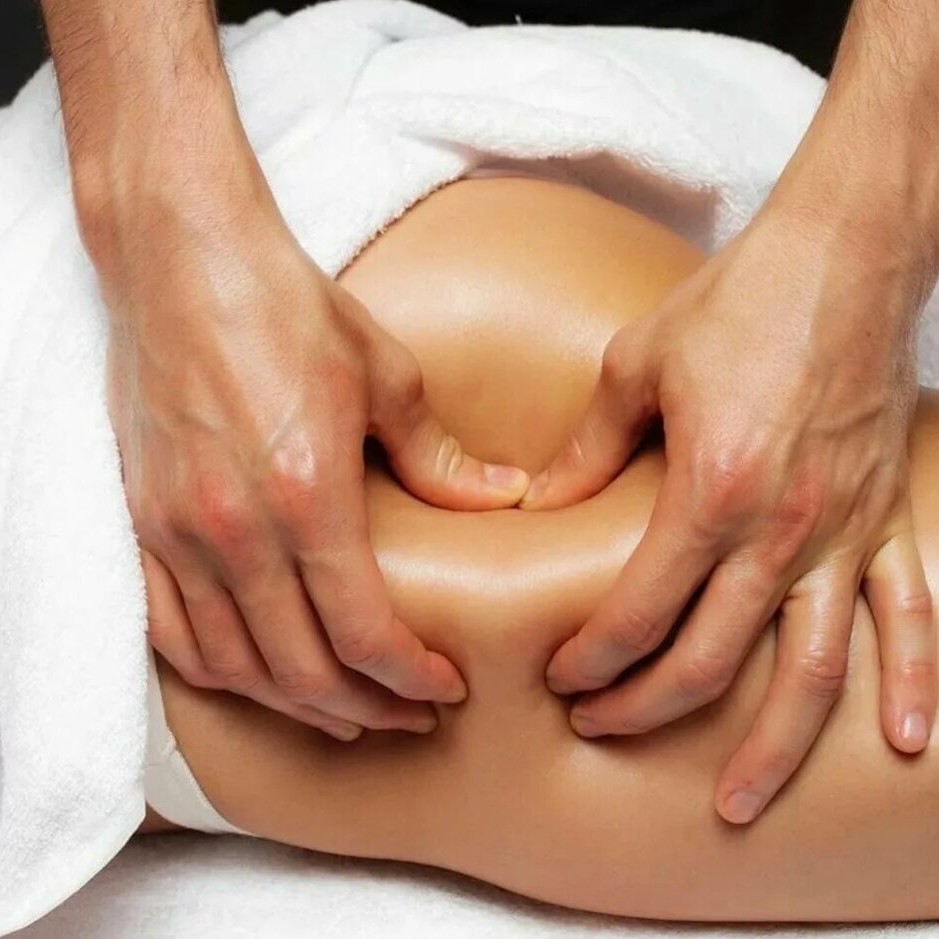 Антицеллюлитный массаж бедра, ягодицы