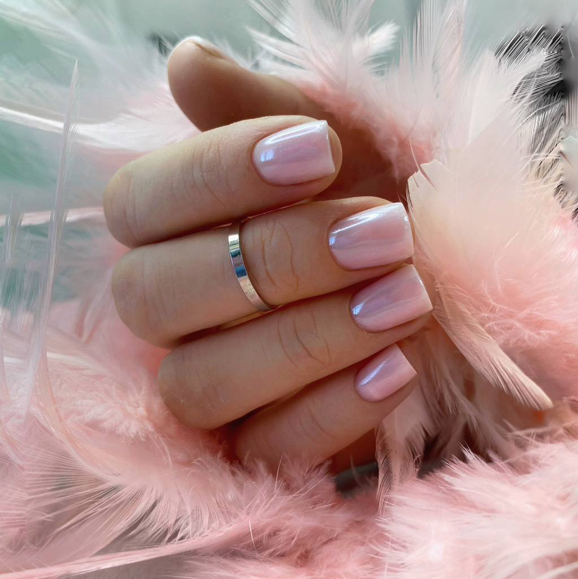 Комби маникюр + укрепление + ВТИРКА (снятие и укрепление входит в стоимость)