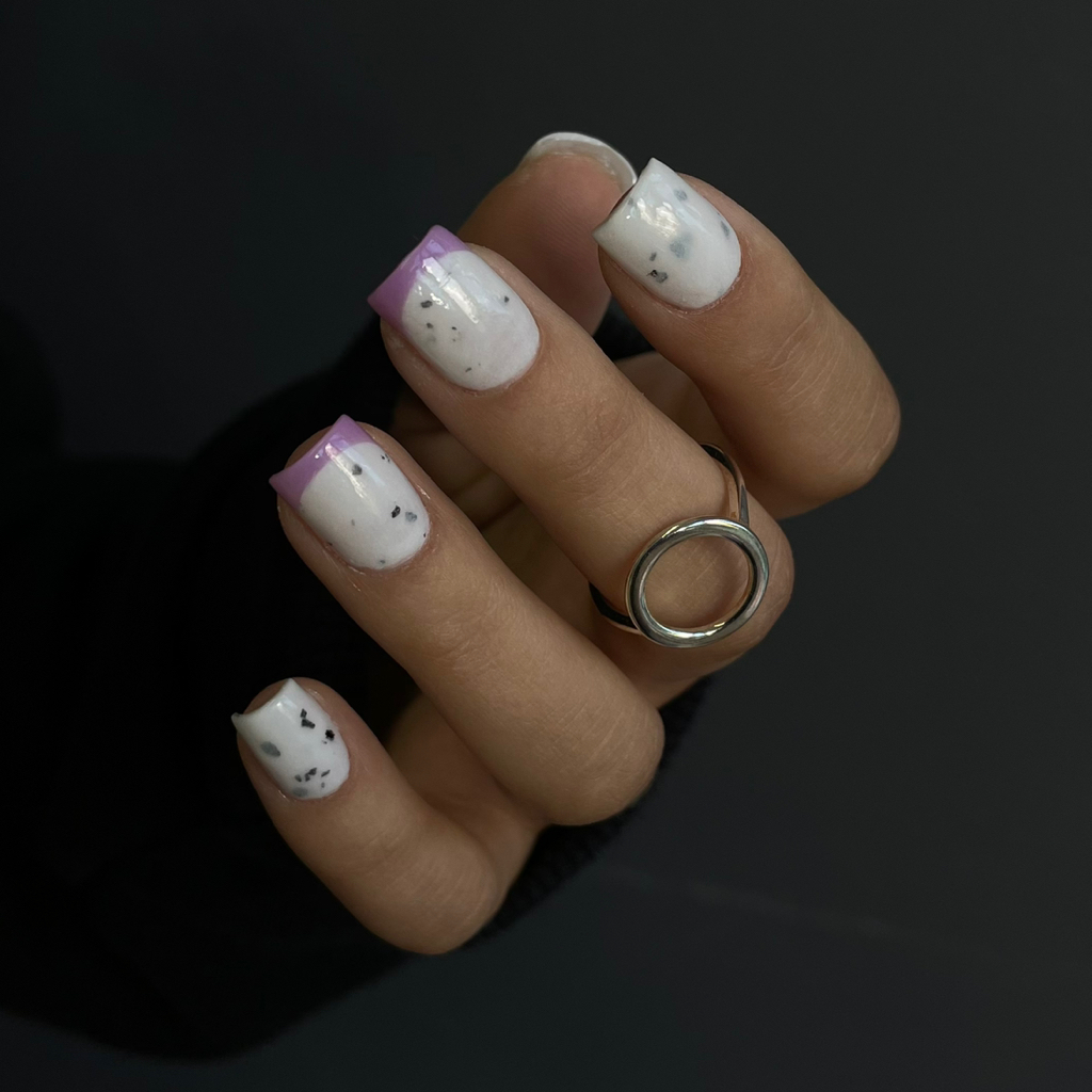 Пудровое покрытие + френч