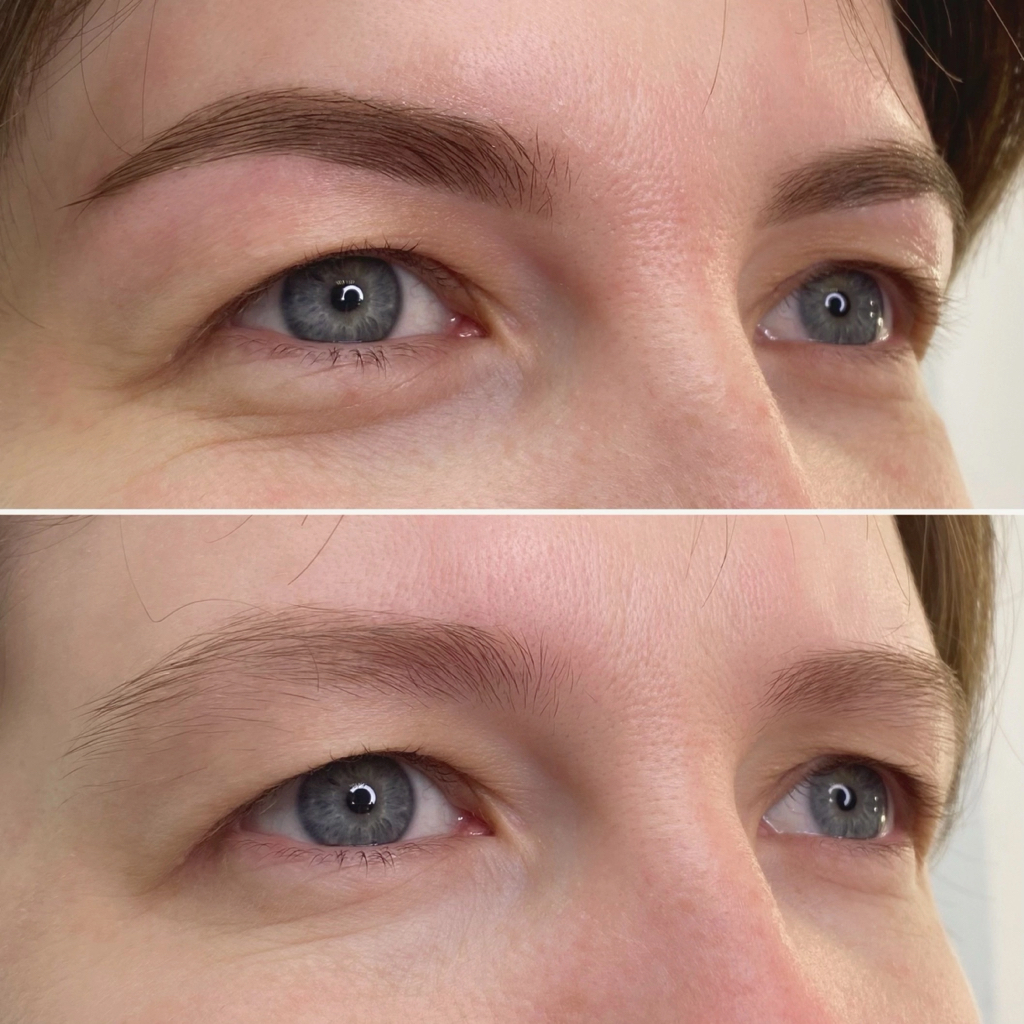 Оформление и окрашивание бровей краской