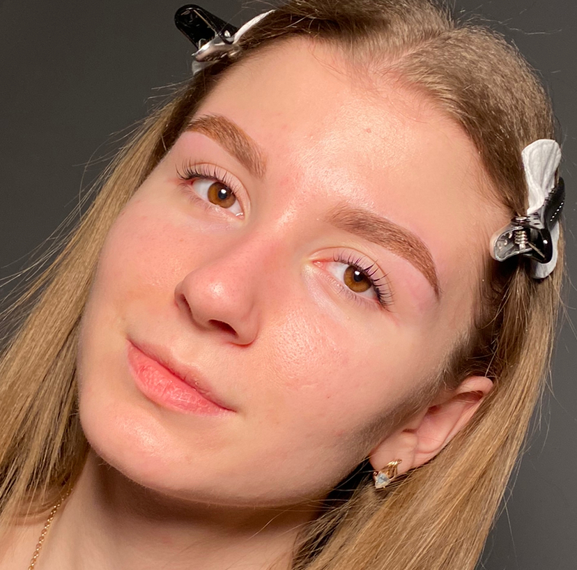 КОМПЛЕКС лами ресниц+ окрашивание и коррекция бровей