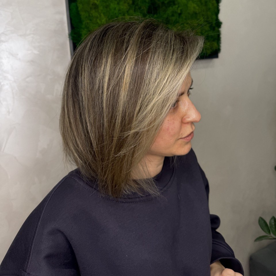 Мелирование + тонирование красителем CHI(средние волосы)