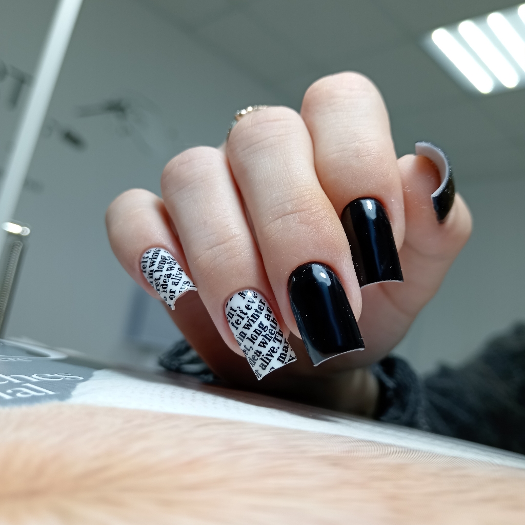 Маникюр с укреплением средние и длинные ногти