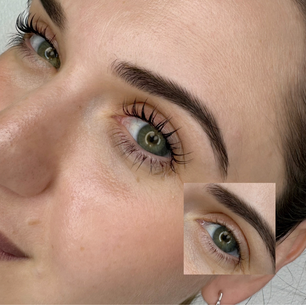 Ламинирование ресниц + ботокс + окрашивание краской