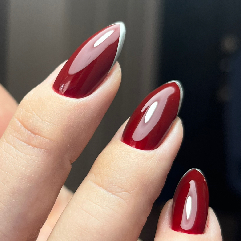 Френч, несложный дизайн на все ногти