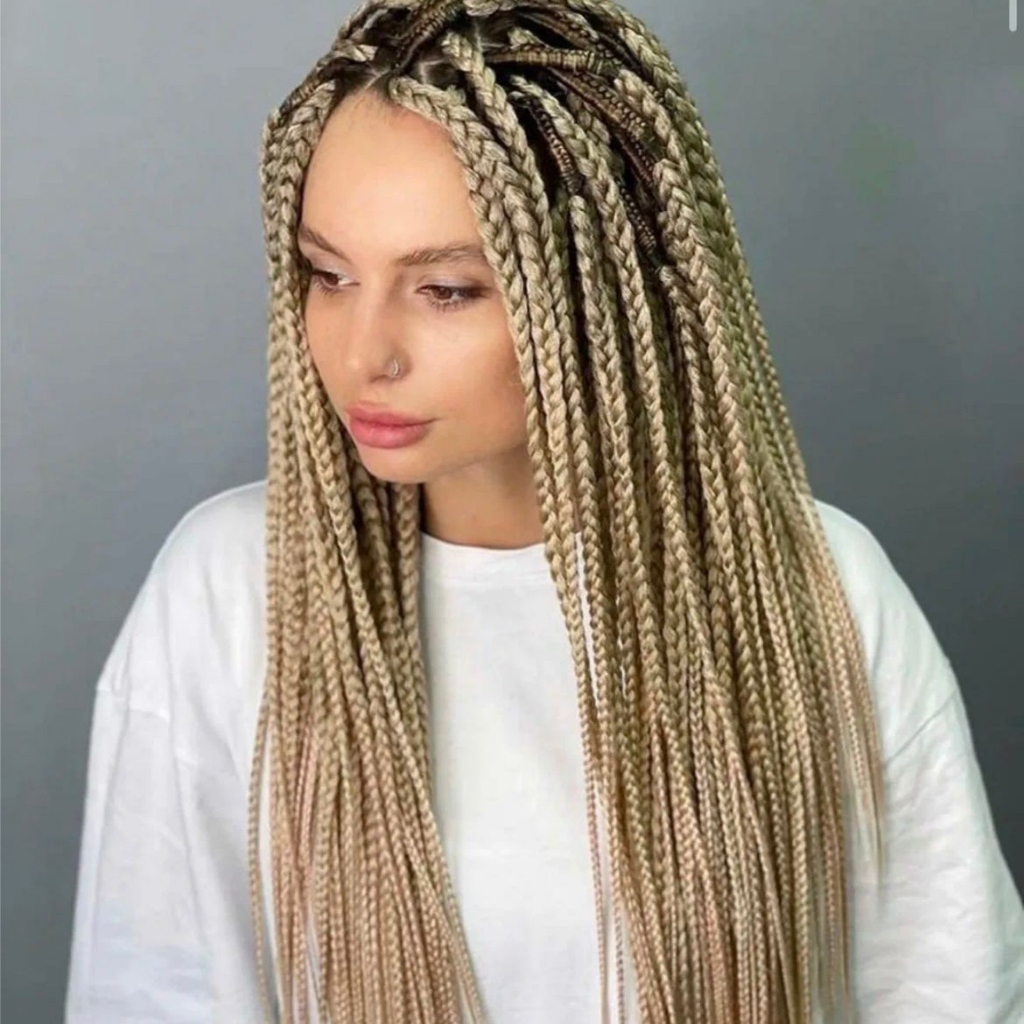 Косы боксбрейдс до 80 кос
