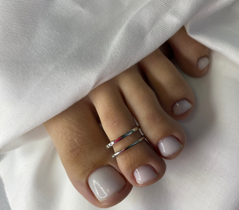 Педикюр пальчики с покрытием