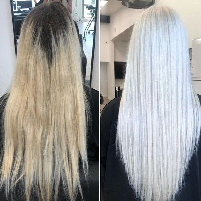 Коррекция корней тотал блонд