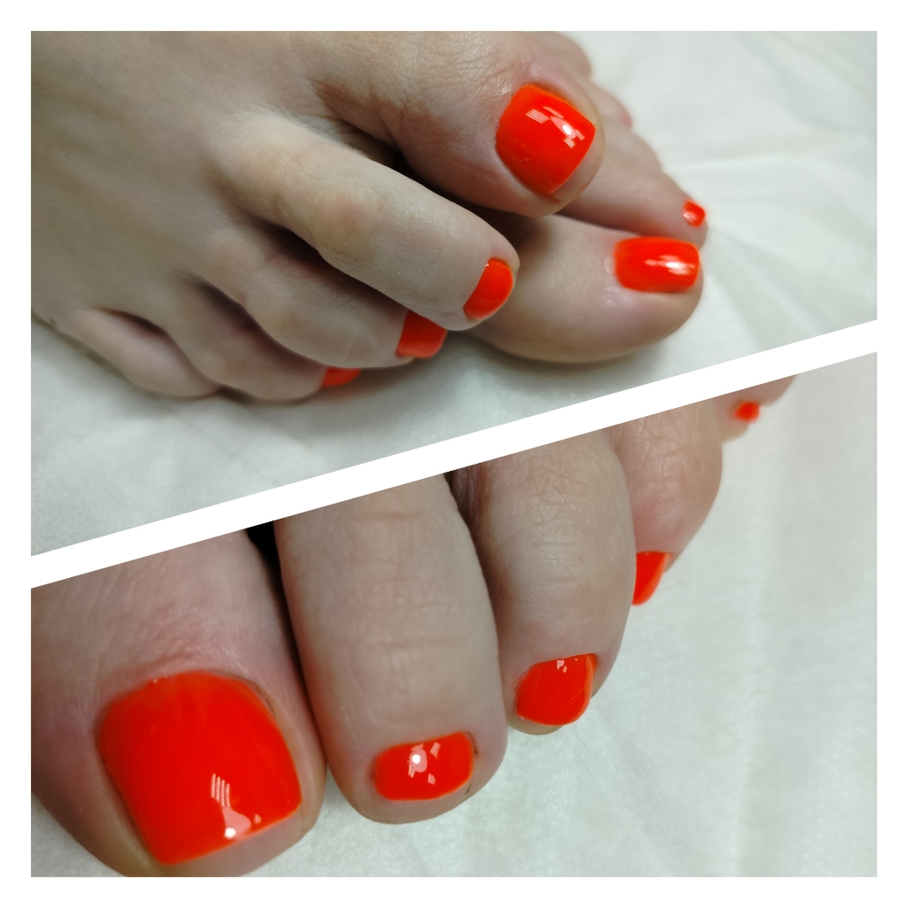 Педикюр с покрытием гель - лак ( пальчики )