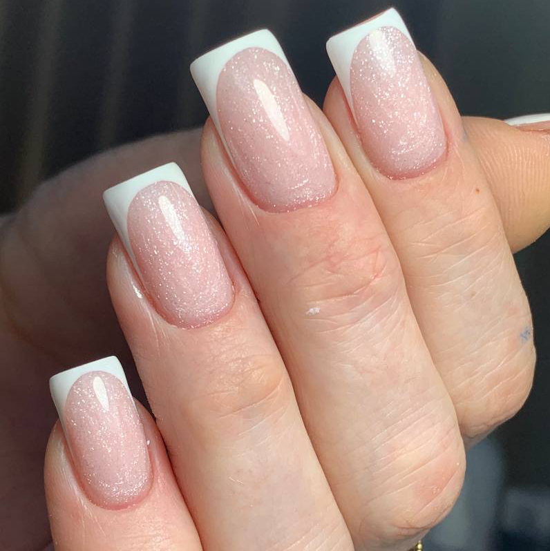 Маникюр гель лак +френч