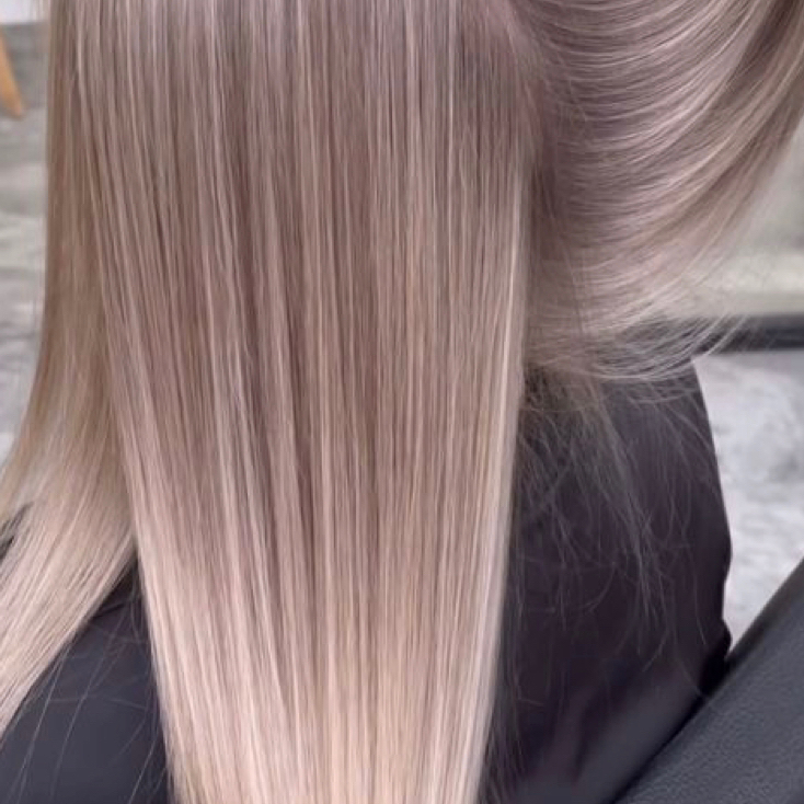 Тонирование на всю длину. Длинные волосы