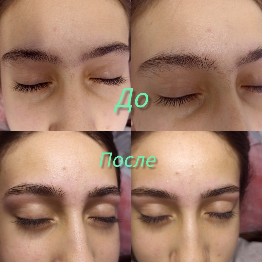 Коррекция бровей воском