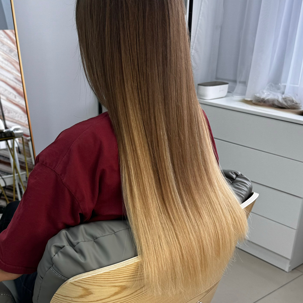 Коррекция голливудского наращивания волос 3 тресса