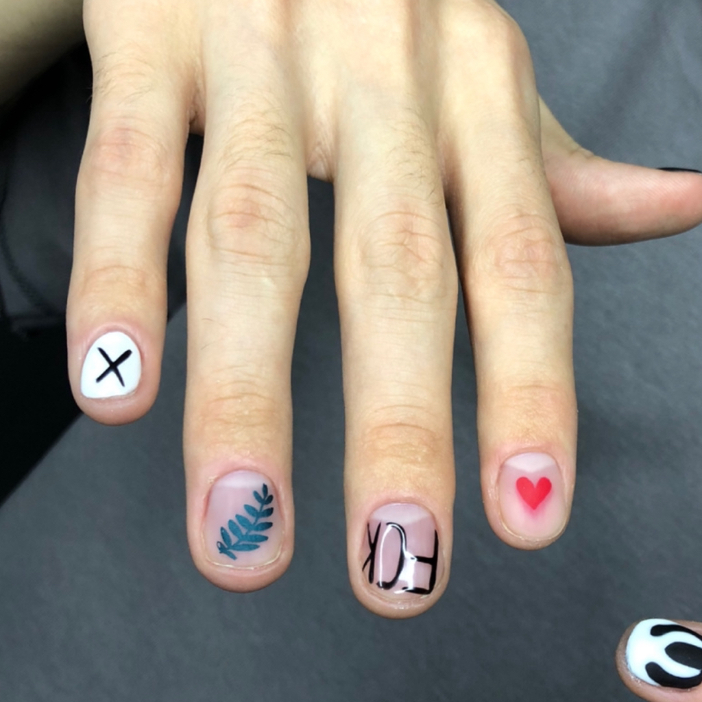 Мужской маникюр с покрытием