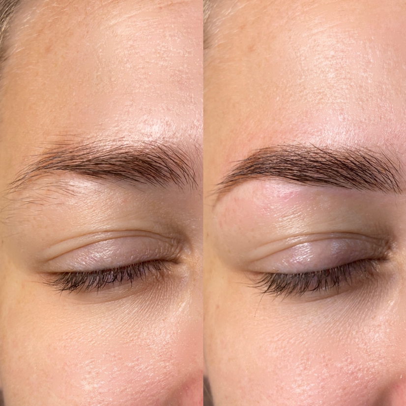 Долговременная укладка бровей (ламинирование бровей) с окрашиванием и коррекцией