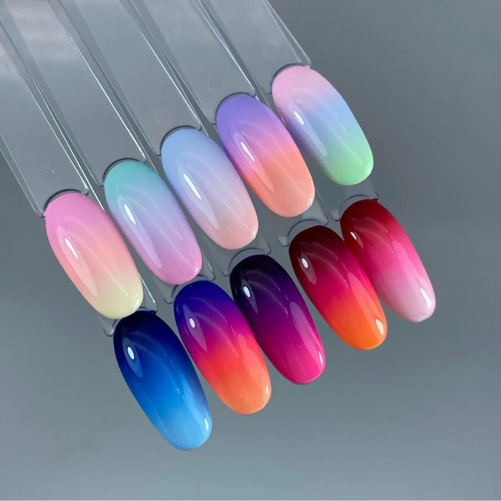 Дизайн «омбре аэрографом 3 цвета и более»