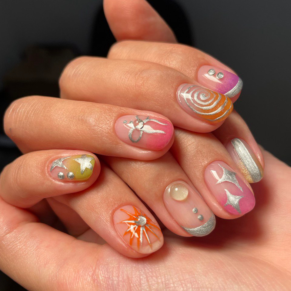 маникюр + гель + сложный дизайн | manicure + gel + complex design