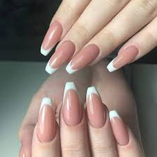 коррекция наращенных ногтей с цветом (верхние/нижние формы)