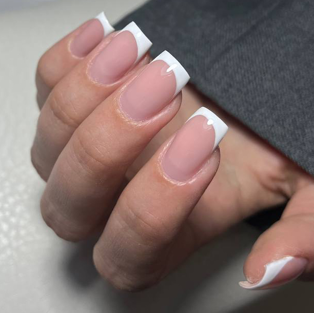 Укрепление гелем +френч/втирка