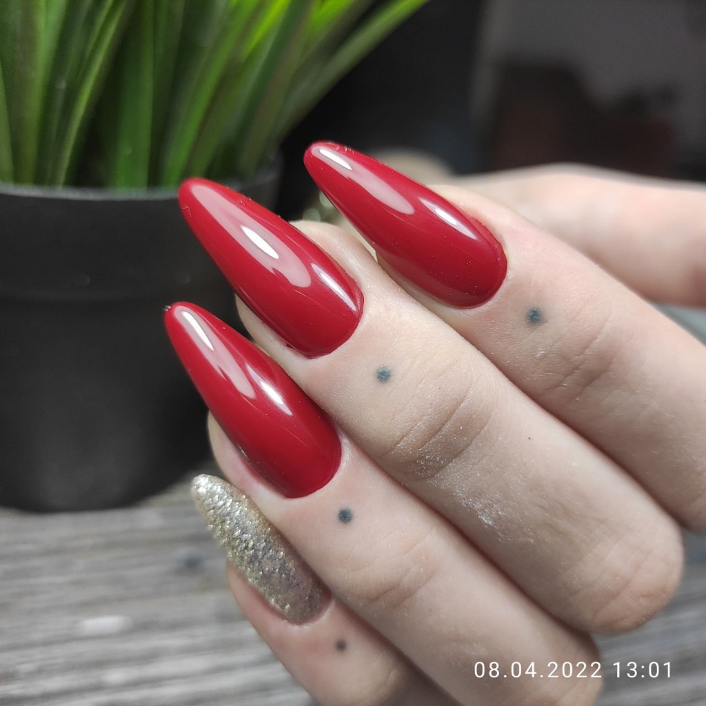 Наращивание + покрытие в один тон