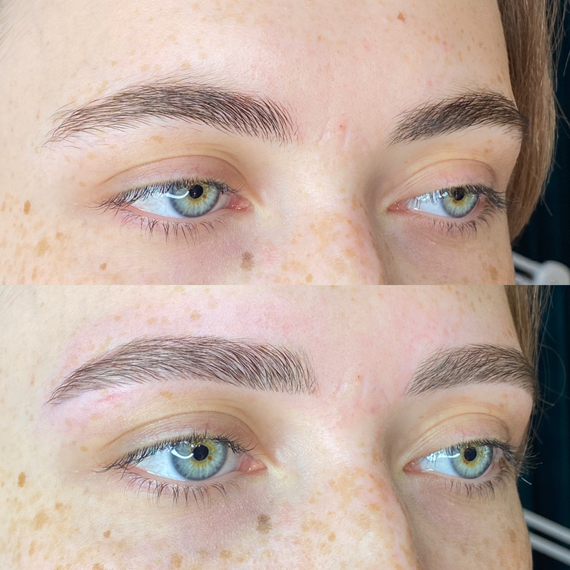 Оформление бровей (окрашивание/коррекция воском и пинцетом, прореживание)