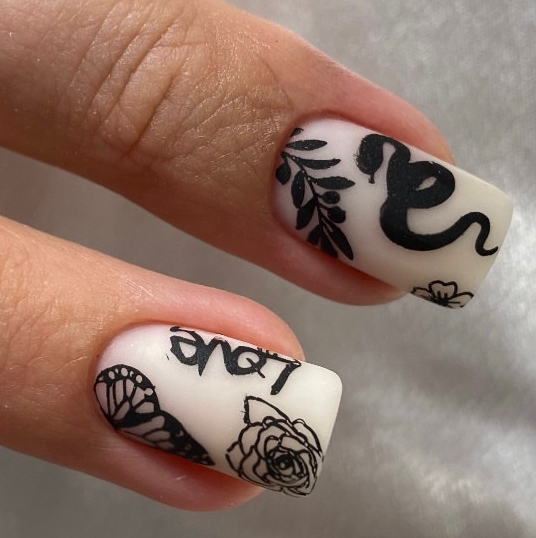 Дизайн 1-4 ногтя