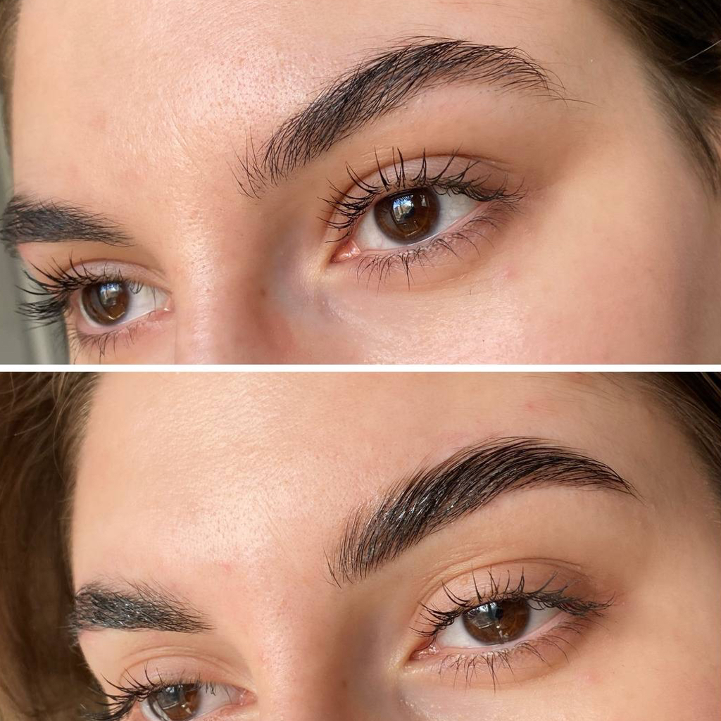 Uzacu formas korekcija un laminēšana