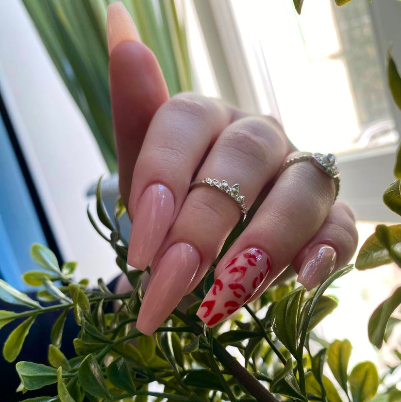 Снятие +маникюр + наращивание ногтей