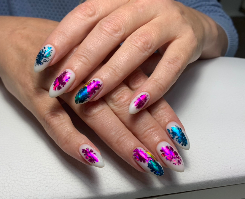 Снятие ( др. мастер ) маникюр+укрепление +покрытие без дизайна