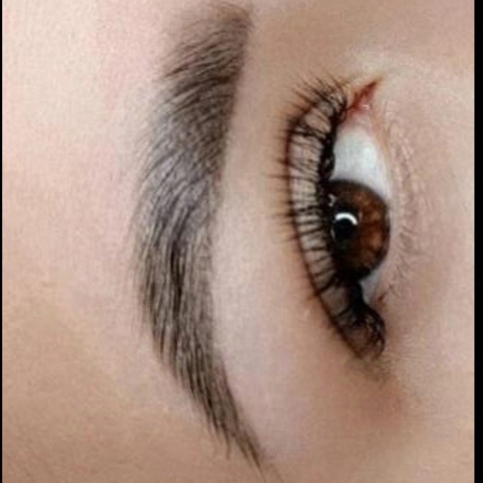 Коррекция воском , нитью , пинцетом