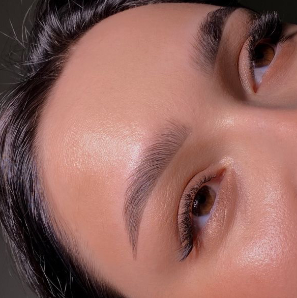 Моделирование бровей + окрашивание краской