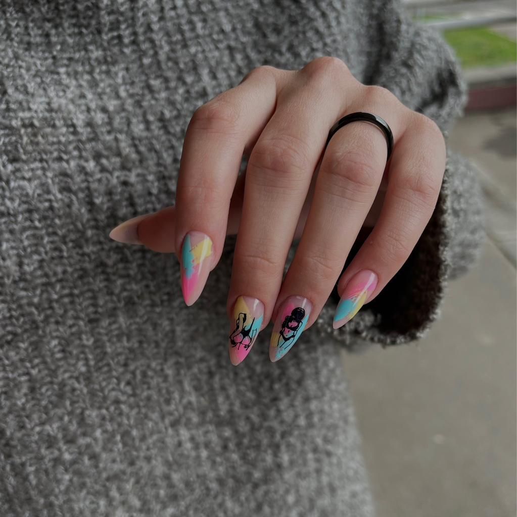 Наращивание ногтей + покрытие