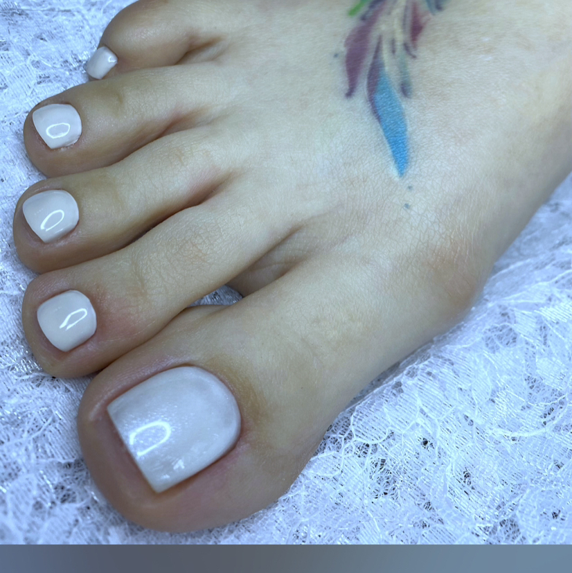 Педикюр с покрытием пальчики+стопы