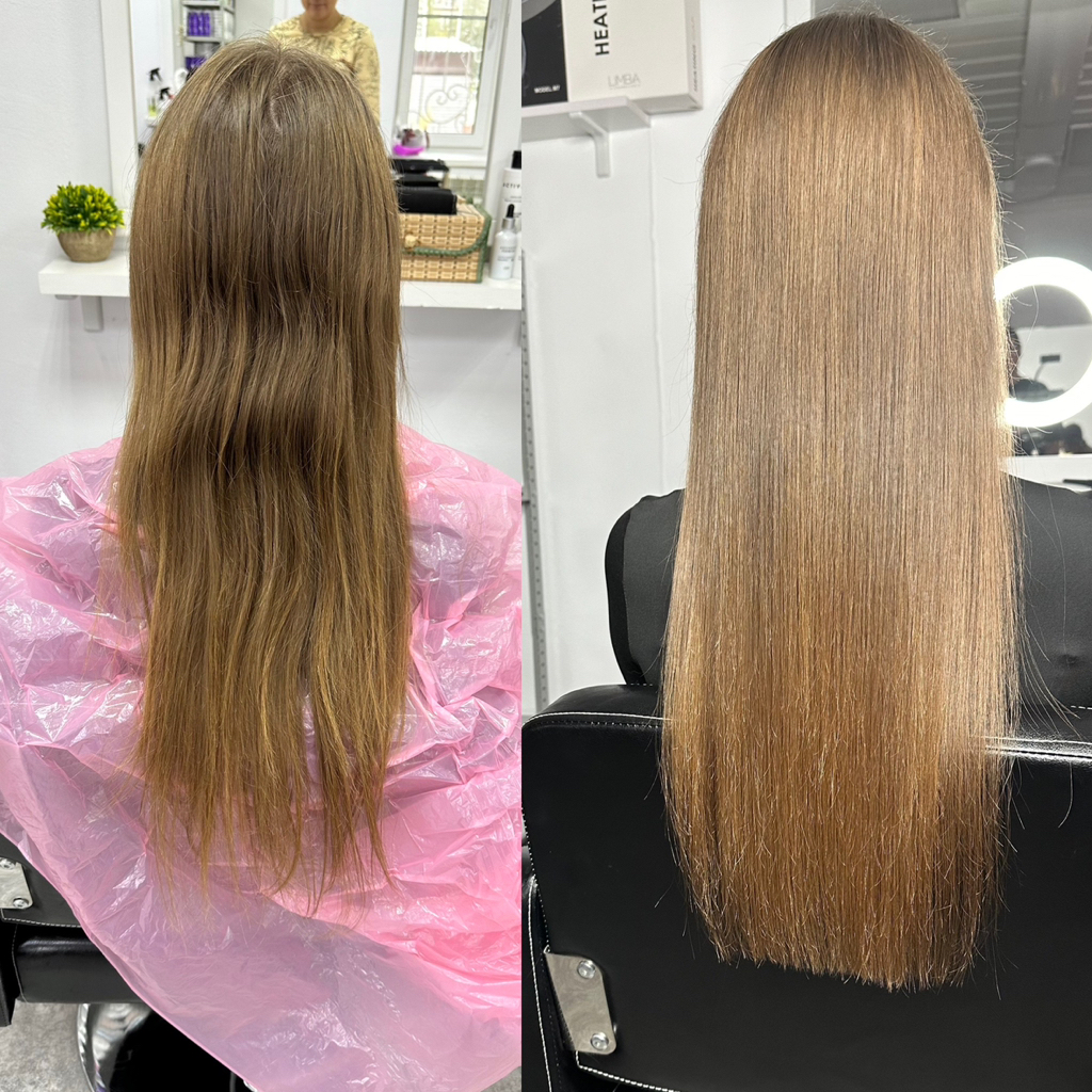 Полировка волос. Убирает сечение. Полировка машинкой, совмещение с системой.