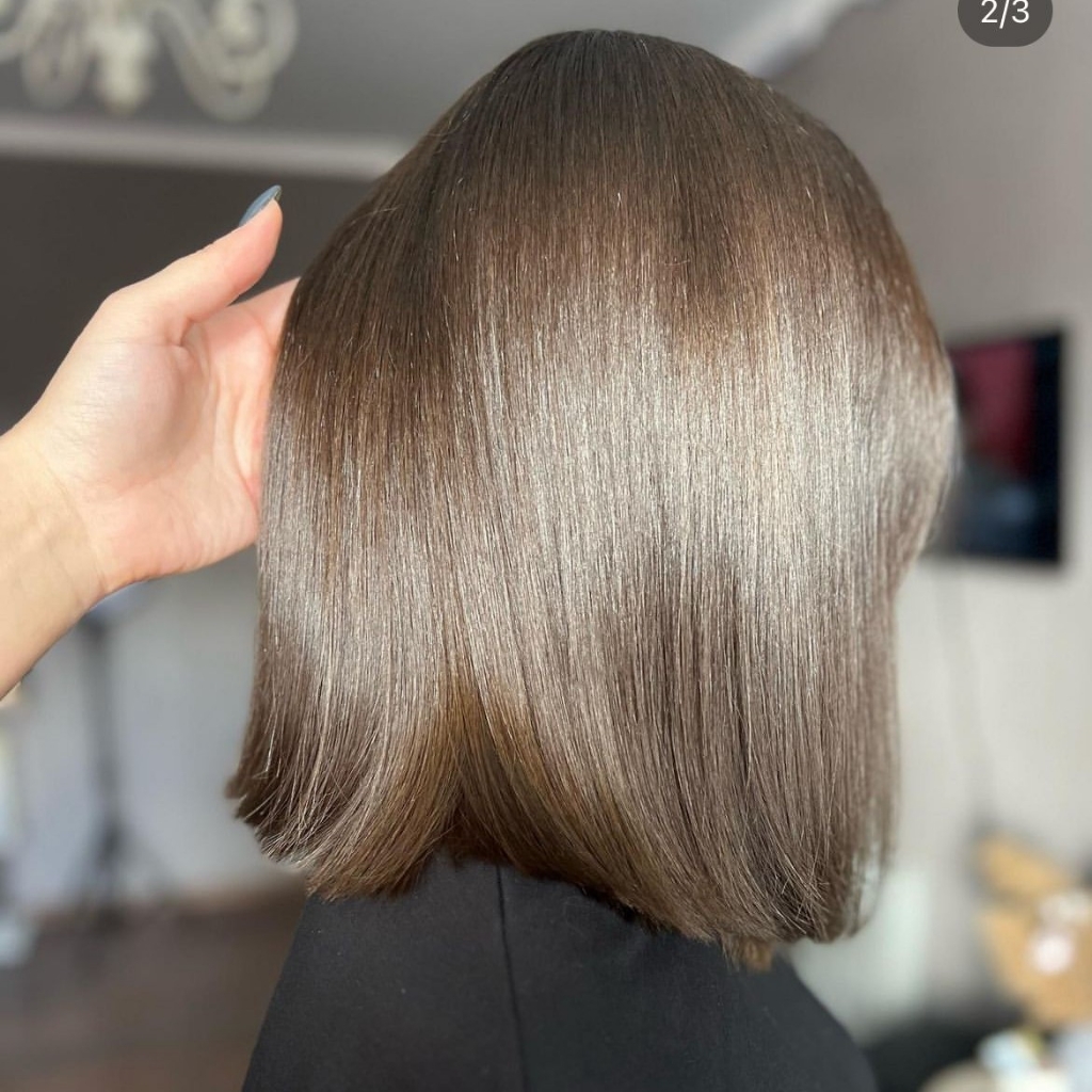 Первичное однотонное окрашивание (корни+длина)