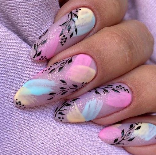 Наращивание ногтей акригелем/гелем на верхние или нижние формы ОДНОТОН без дизайна Длинные миндаль/квадрат