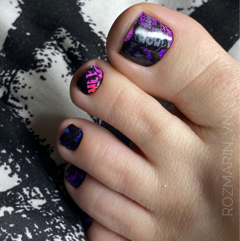 Педикюр с покрытием пленки. Без обработки стопы