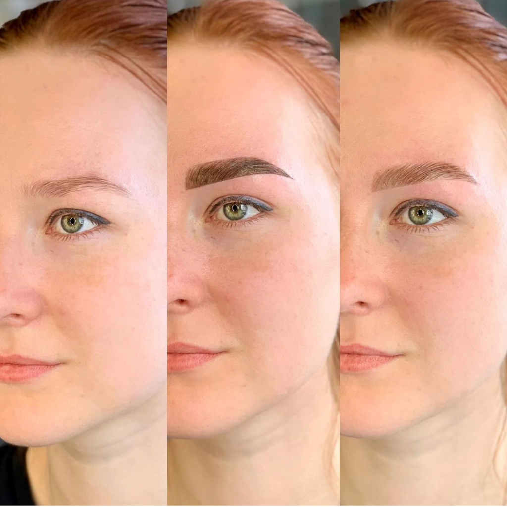 Долговременная укладка + коррекция и окрашивание бровей /ПРОФИ/