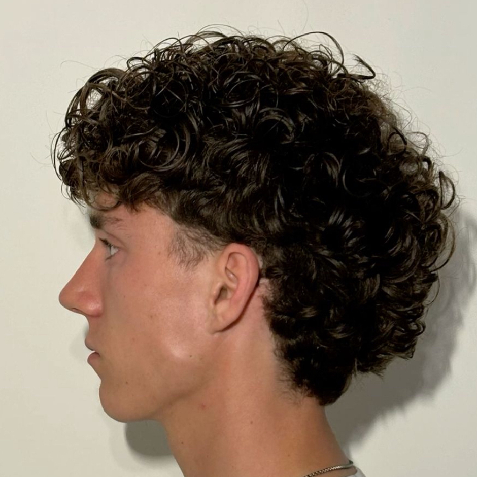 Мужская химическая завивка волос/макушка+30% за густоту