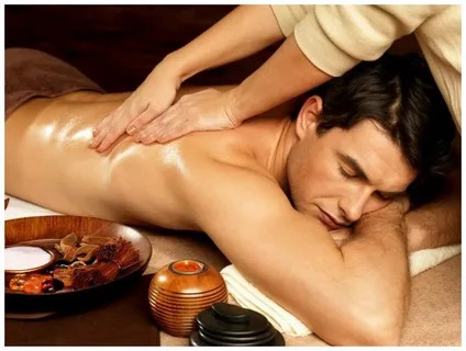 Мужской массаж спины и шеи