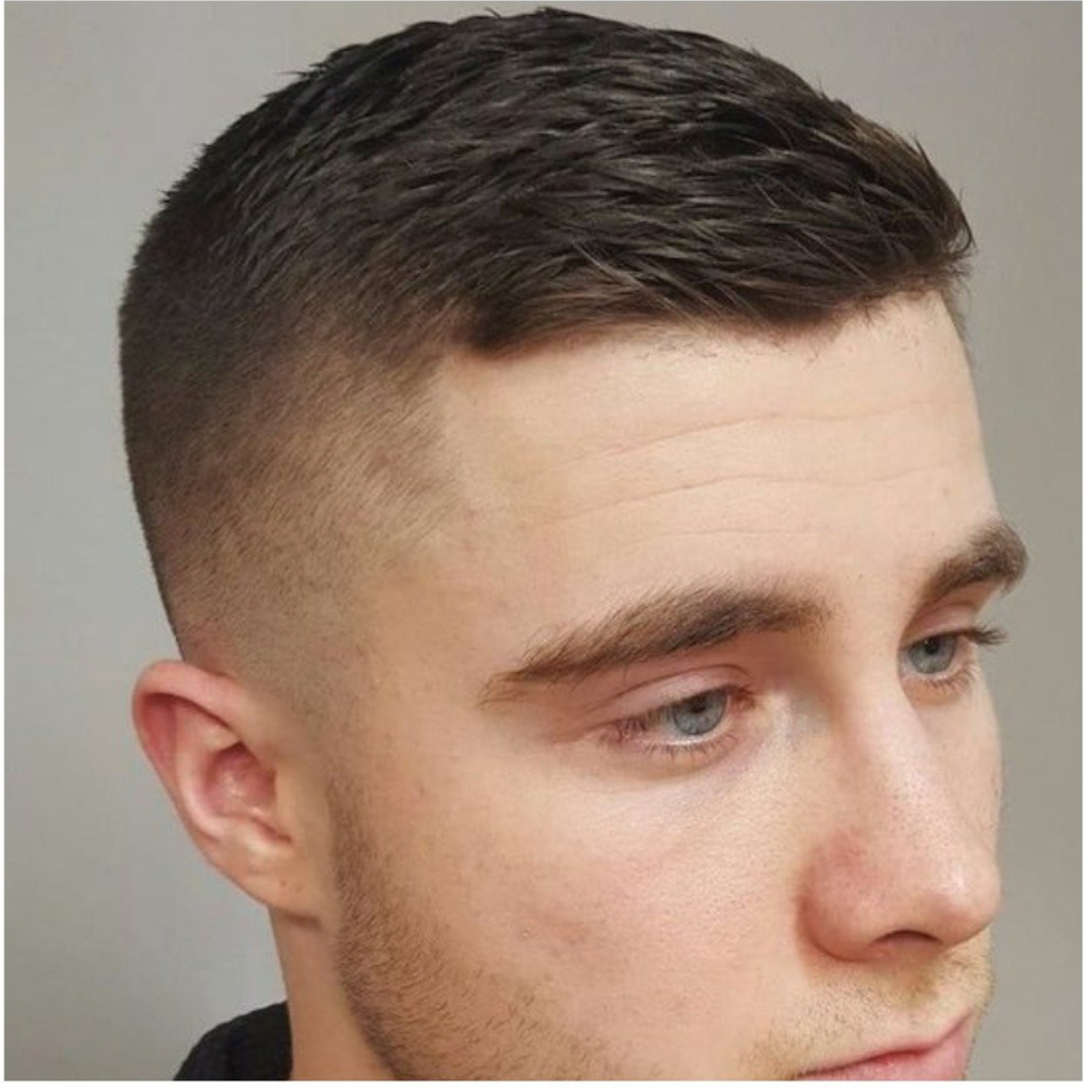 Мужская стрижка, канадка, теннис, без использования эл. бритвы.