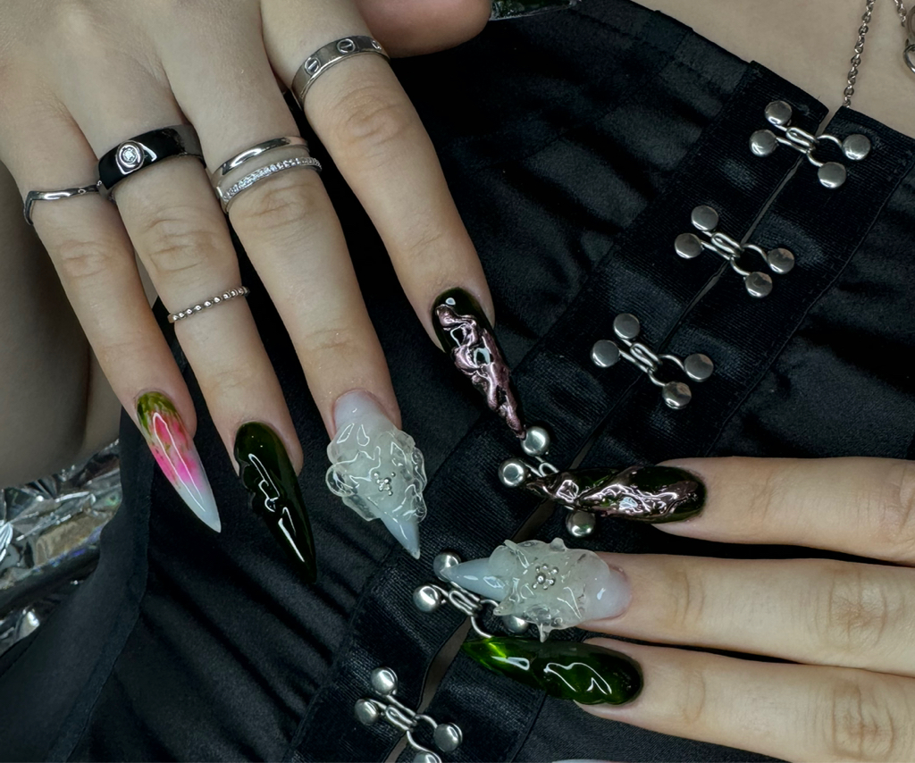 Маникюр на свои+дизайн L⚜️