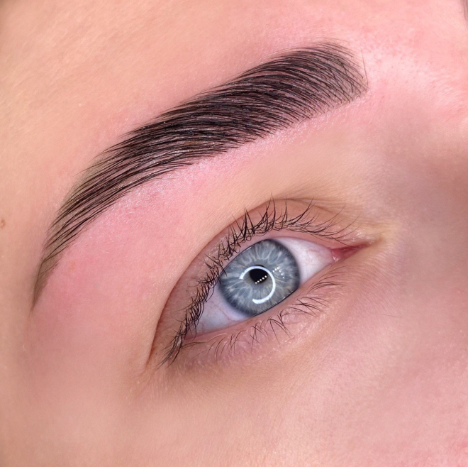 Окрашивание бровей краской +коррекция