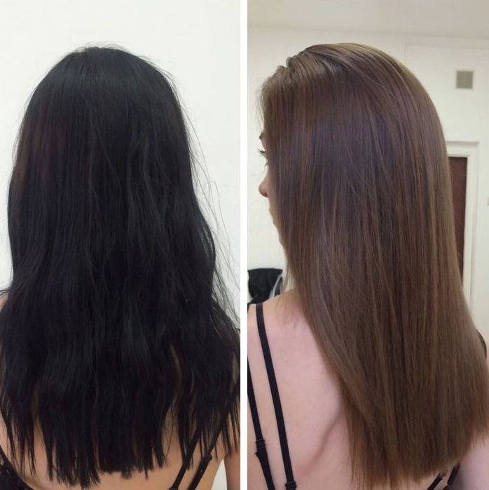 Выход с Чёрного цвета волос