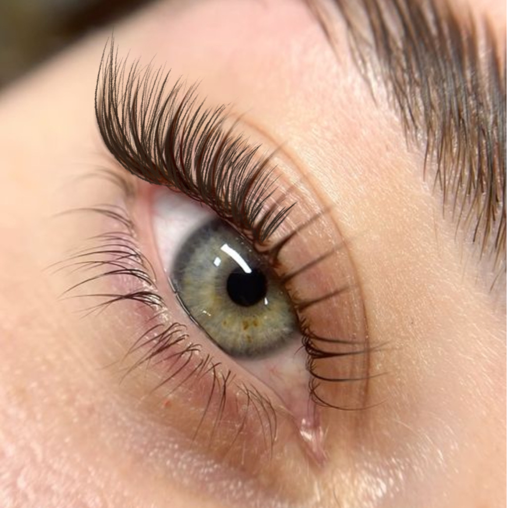 Ламинирование ресниц + наращивание уголков