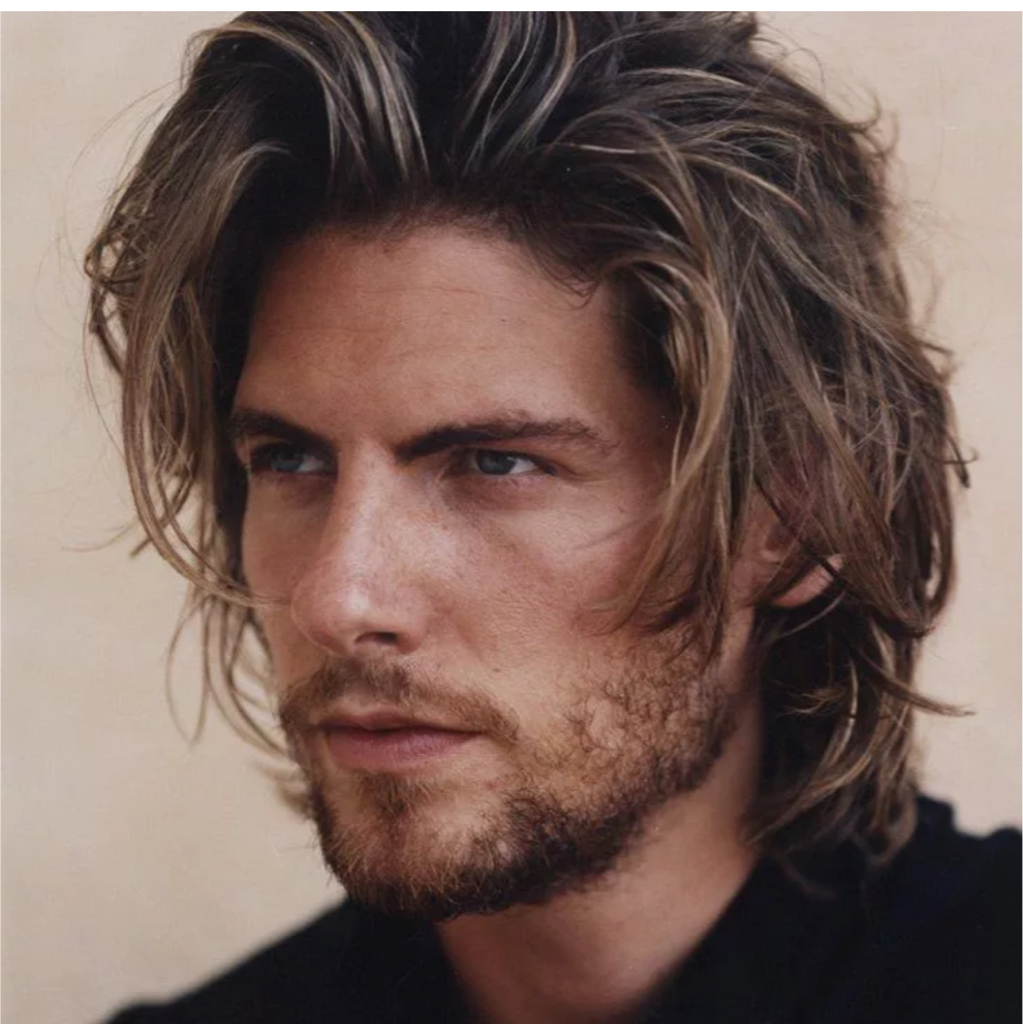 Стрижка мужская (длинные волосы).