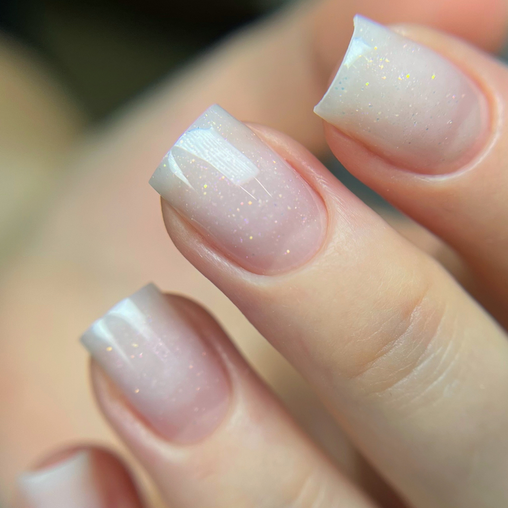 Комби-маникюр в технике геля (носка до 6 недель)