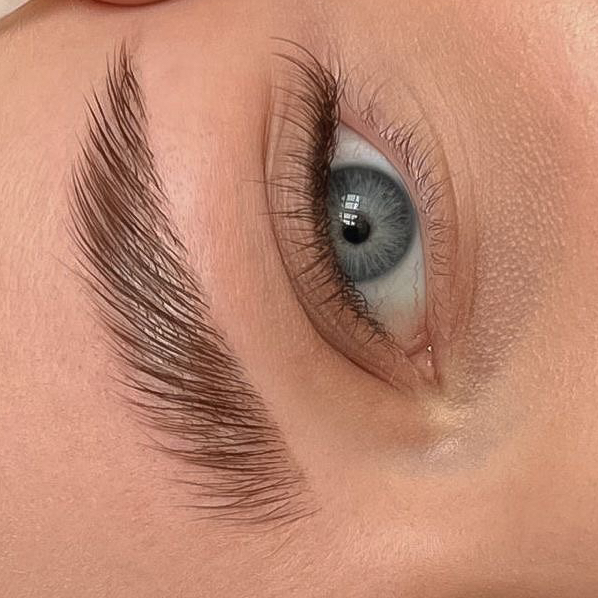 Долговременная укладка бровей + ламинирование ресниц + окрашивание ресниц